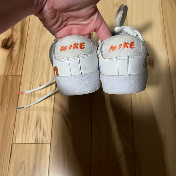 Nike x Mayumi Yamase Blazer Low '77 Sneakers Distressed Painted White Multicolor - Picture 4 of 12